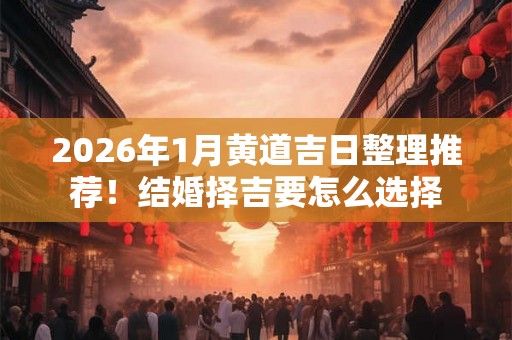 2026年1月黄道吉日整理推荐！结婚择吉要怎么选择