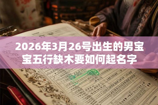 2026年3月26号出生的男宝宝五行缺木要如何起名字