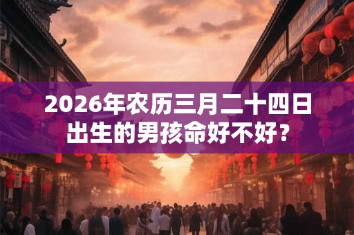 2026年农历三月二十四日出生的男孩命好不好？