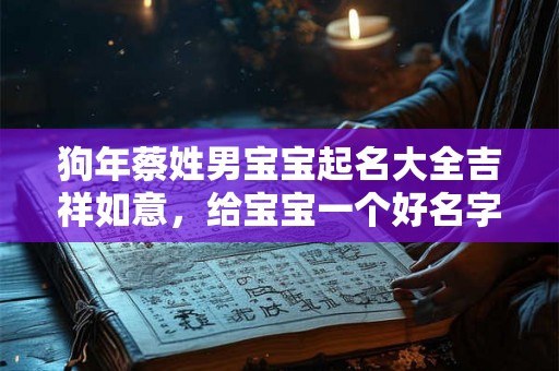 狗年蔡姓男宝宝起名大全吉祥如意，给宝宝一个好名字
