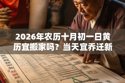 2026年农历十月初一日黄历宜搬家吗?当天宜乔迁新居吗 2026年农历十月初一日黄历宜搬家吗?当天宜乔迁新居吗