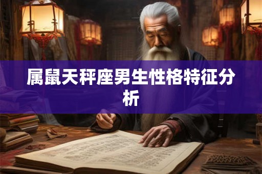 属鼠天秤座男生性格特征分析 属鼠天秤座男生性格特征分析