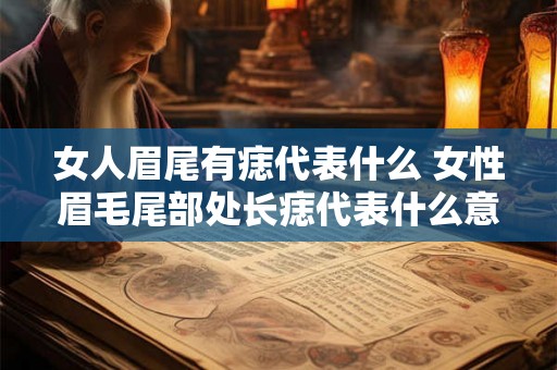 女人眉尾有痣代表什么 女性眉毛尾部处长痣代表什么意义