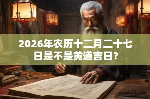2026年农历十二月二十七日是不是黄道吉日？