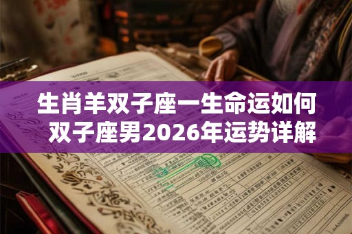 生肖羊双子座一生命运如何  双子座男2026年运势详解