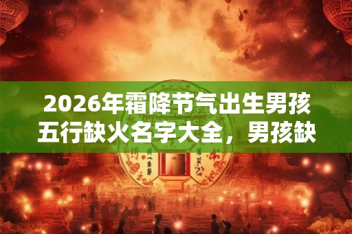 2026年霜降节气出生男孩五行缺火名字大全，男孩缺火起名
