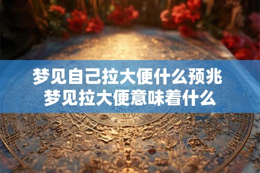 梦见自己拉大便什么预兆 梦见拉大便意味着什么