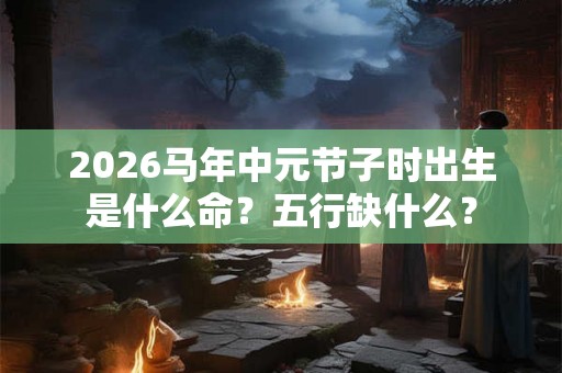 2026马年中元节子时出生是什么命？五行缺什么？