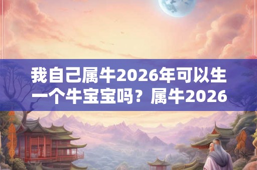 我自己属牛2026年可以生一个牛宝宝吗？属牛2026年财运好不好？