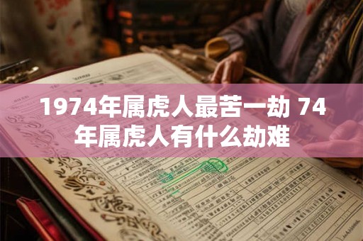1974年属虎人最苦一劫 74年属虎人有什么劫难