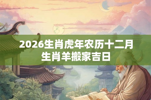 2026生肖虎年农历十二月生肖羊搬家吉日