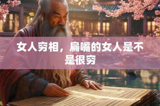 女人穷相，扁嘴的女人是不是很穷