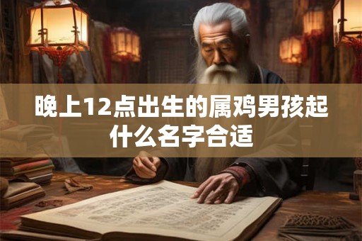 晚上12点出生的属鸡男孩起什么名字合适