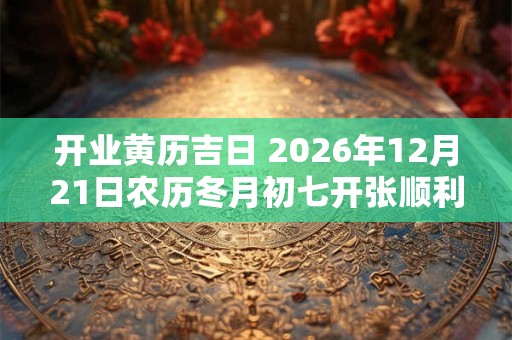开业黄历吉日 2026年12月21日农历冬月初七开张顺利吗