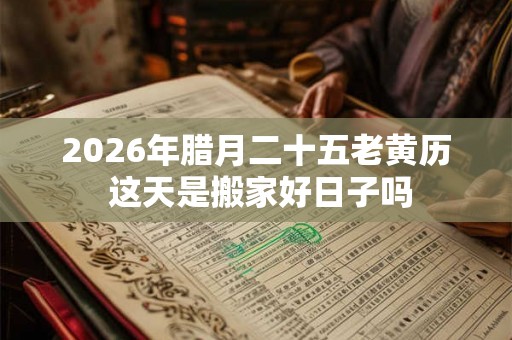 2026年腊月二十五老黄历 这天是搬家好日子吗