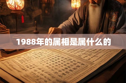 1988年的属相是属什么的