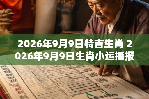 2026年9月9日特吉生肖 2026年9月9日生肖小运播报