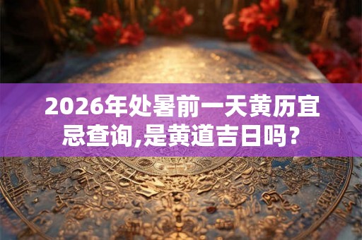 2026年处暑前一天黄历宜忌查询,是黄道吉日吗？