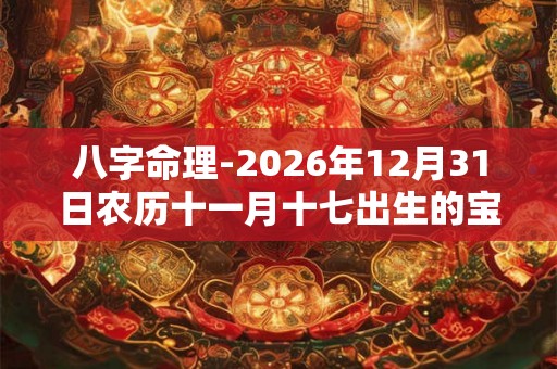 八字命理-2026年12月31日农历十一月十七出生的宝宝五行取名