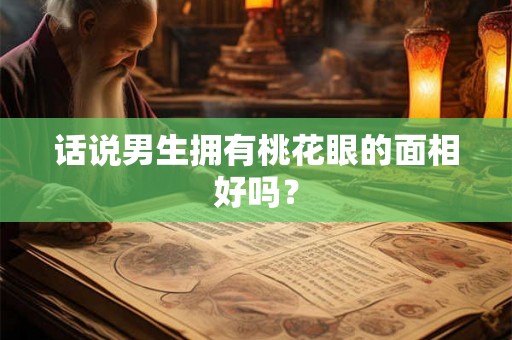 话说男生拥有桃花眼的面相好吗？