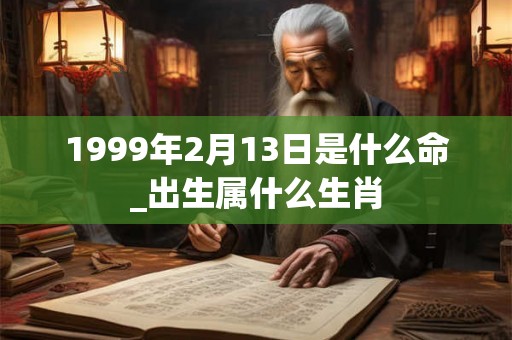 1999年2月13日是什么命_出生属什么生肖