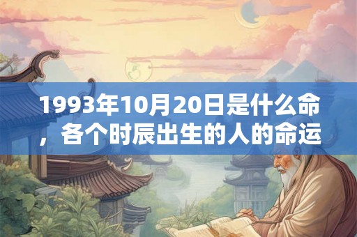 1993年10月20日是什么命,各个时辰出生的人的命运 1993年10月20日是什么命,各个时辰出生的人的命运