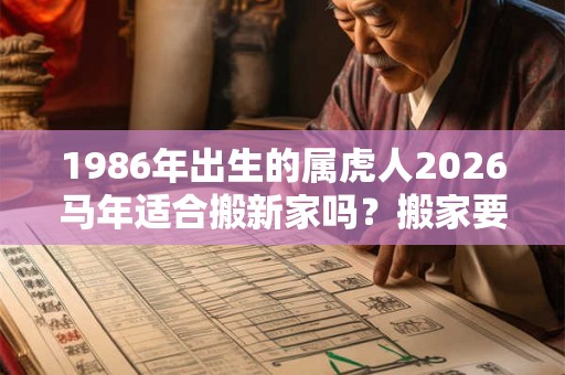1986年出生的属虎人2026马年适合搬新家吗？搬家要注意什么？