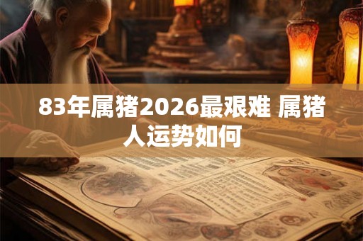 83年属猪2026最艰难 属猪人运势如何