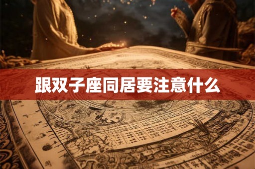跟双子座同居要注意什么