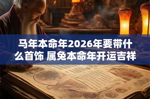 马年本命年2026年要带什么首饰 属兔本命年开运吉祥物
