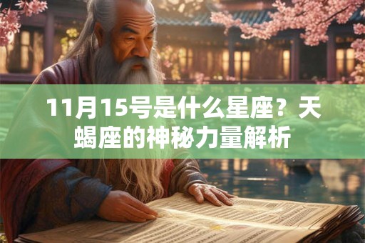 11月15号是什么星座？天蝎座的神秘力量解析