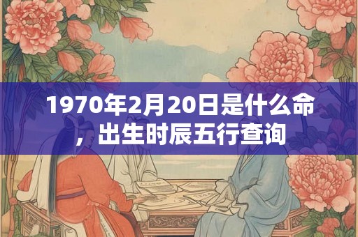 1970年2月20日是什么命，出生时辰五行查询