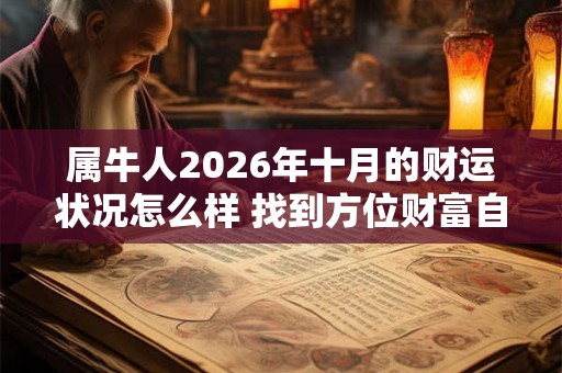 属牛人2026年十月的财运状况怎么样 找到方位财富自来