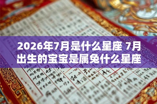 2026年7月是什么星座 7月出生的宝宝是属兔什么星座