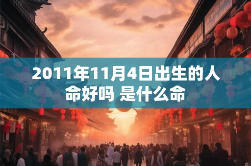 2011年11月4日出生的人命好吗 是什么命