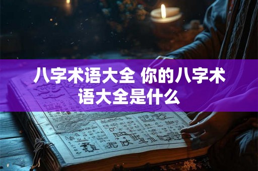 八字术语大全 你的八字术语大全是什么