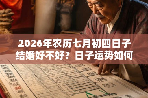 2026年农历七月初四日子结婚好不好?日子运势如何? 2026年农历七月初四日子结婚好不好?日子运势如何?