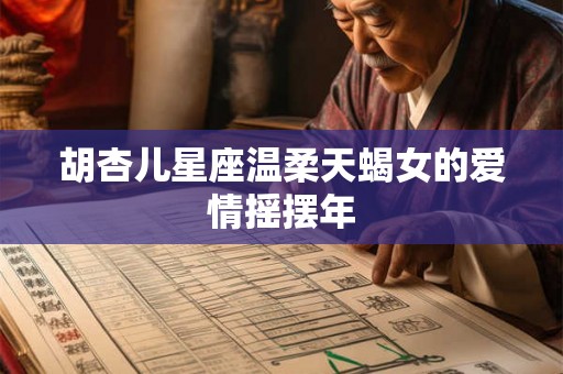 胡杏儿星座温柔天蝎女的爱情摇摆年