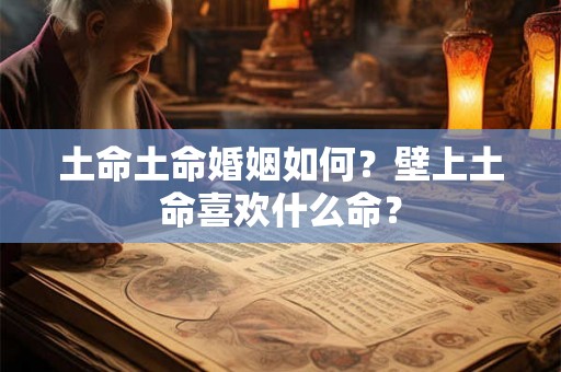 土命土命婚姻如何?壁上土命喜欢什么命? 土命土命婚姻如何?壁上土命喜欢什么命?