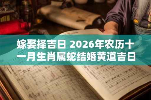 嫁娶择吉日 2026年农历十一月生肖属蛇结婚黄道吉日查询