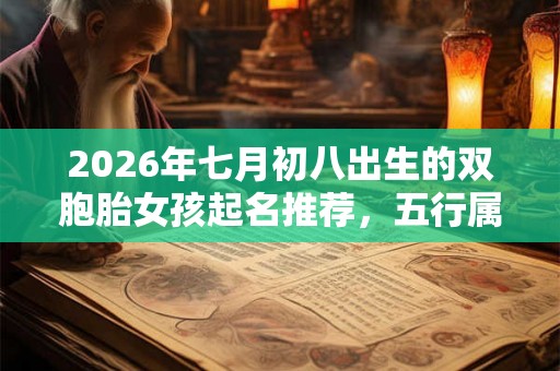 2026年七月初八出生的双胞胎女孩起名推荐，五行属什么