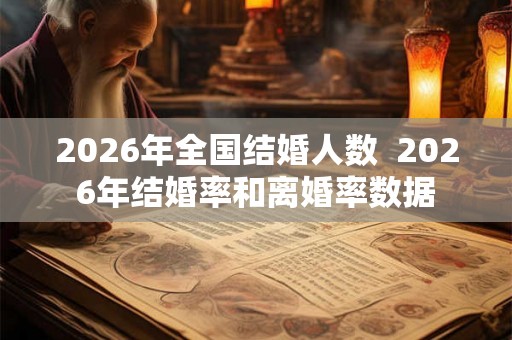 2026年全国结婚人数  2026年结婚率和离婚率数据