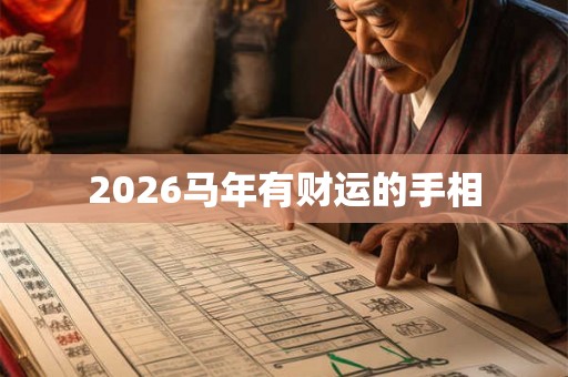2026马年有财运的手相
