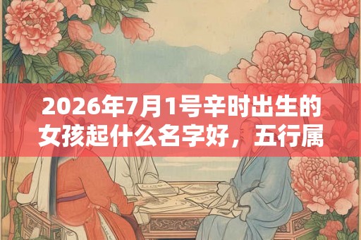 2026年7月1号辛时出生的女孩起什么名字好，五行属什么？