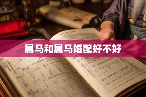 属马和属马婚配好不好