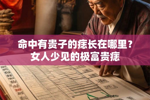 命中有贵子的痣长在哪里？女人少见的极富贵痣