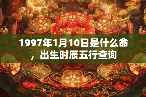 1997年1月10日是什么命，出生时辰五行查询
