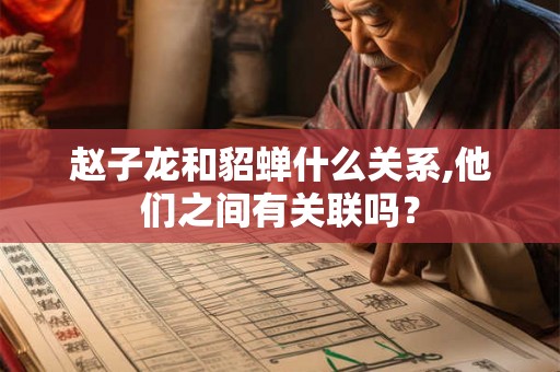赵子龙和貂蝉什么关系,他们之间有关联吗？