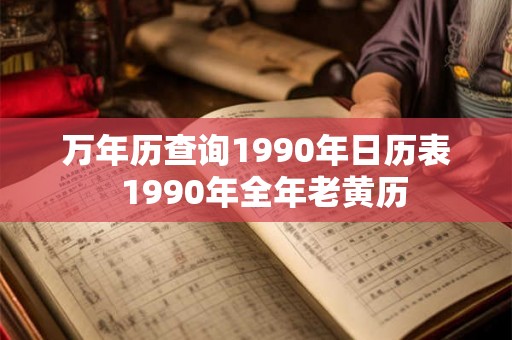 万年历查询1990年日历表 1990年全年老黄历 万年历查询1990年日历表 1990年全年老黄历
