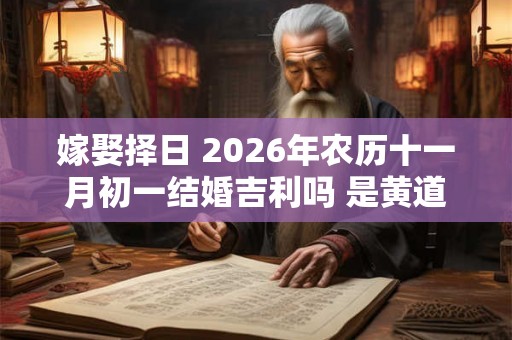 嫁娶择日 2026年农历十一月初一结婚吉利吗 是黄道吉日吗